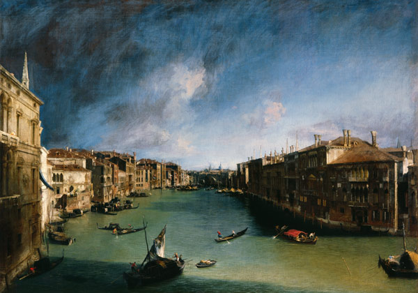 Der Canal Grande vom Palazzo Balbi gegen Rialto from Giovanni Antonio Canal (Canaletto)