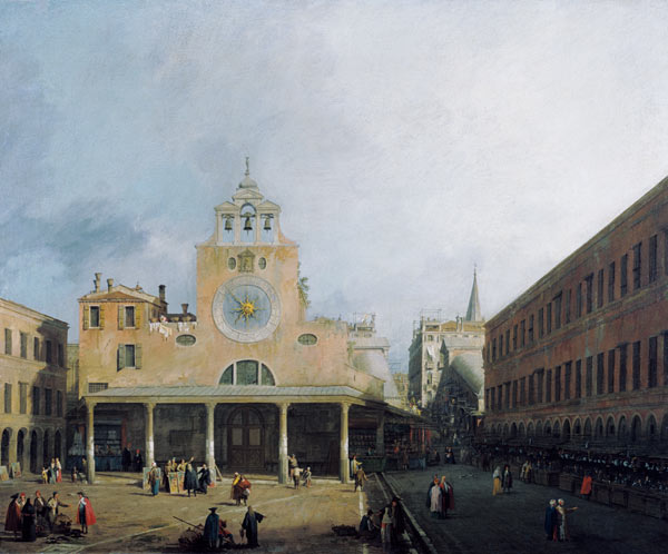 Der Platz von San Giacomo di Rialto in Venedig from Giovanni Antonio Canal (Canaletto)