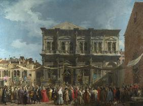 The Feast Day of Saint Roch in Venice from Giovanni Antonio Canal (Canaletto)