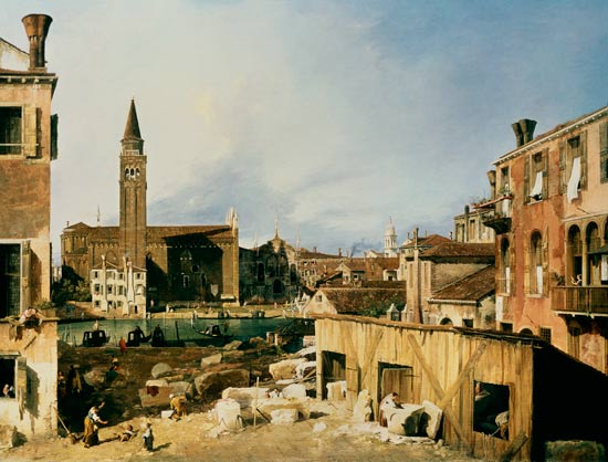 Der Hof der Steinmetzen from Giovanni Antonio Canal (Canaletto)