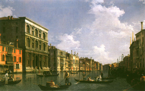 Grand Canal: looking South-West from the Palazzo Grimani to the Palazzo Foscari from Giovanni Antonio Canal (Canaletto)