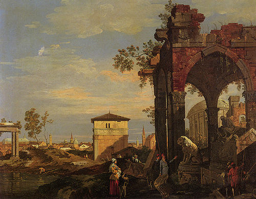 Landschaft mit Ruinen from Giovanni Antonio Canal (Canaletto)