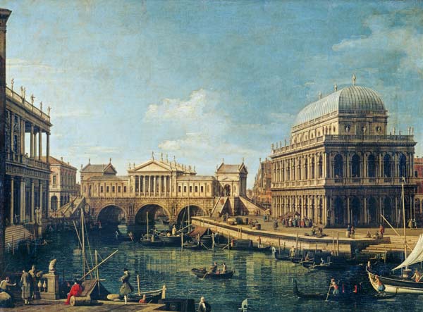 Capriccio: a Palladian Design for the Rialto Bridge from Giovanni Antonio Canal (Canaletto)