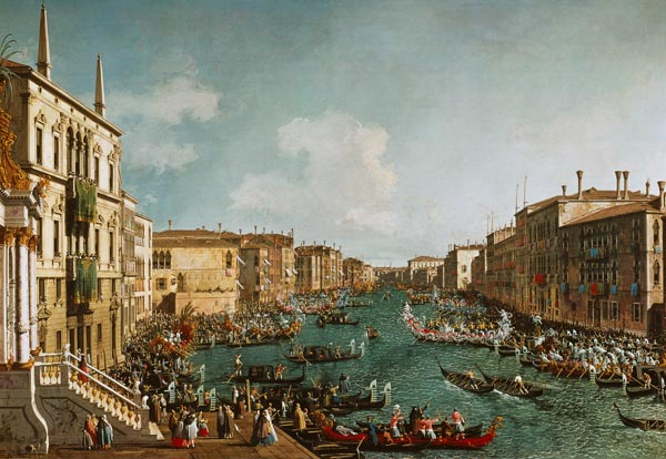 Regatta auf dem Canale Grande vor dem Palais Ca'Foscari. from Giovanni Antonio Canal (Canaletto)