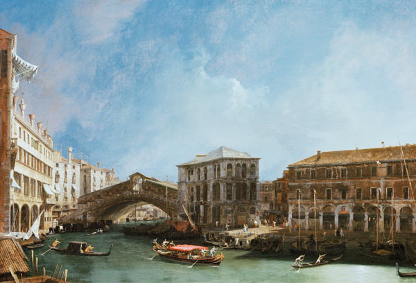 Grand Canal: the Rialto Bridge from the North from Giovanni Antonio Canal (Canaletto)