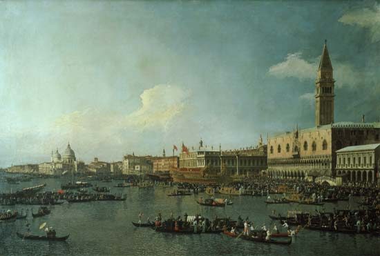 The Basin of San Marco on Ascension Day from Giovanni Antonio Canal (Canaletto)