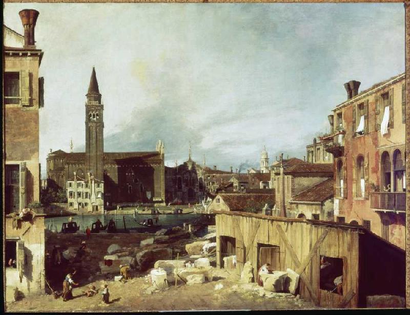 Venedig, Canal Grande, Kirche u.Scuola della Carità from Giovanni Antonio Canal (Canaletto)