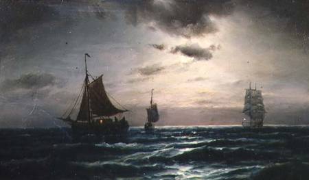 Shipping in Moonlit Waters from Carl Bille