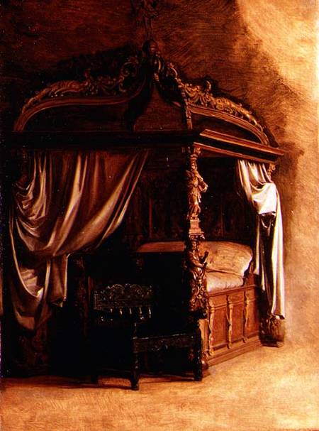 The Royal Bed of King Christian IV of Denmark (1577-1648) from Carl Bloch