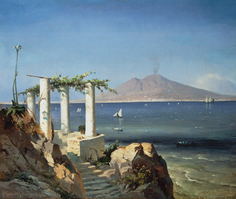 Blick von Capri über die Bucht von Neapel zum Vesuv. from Carl Frederick Sorensen