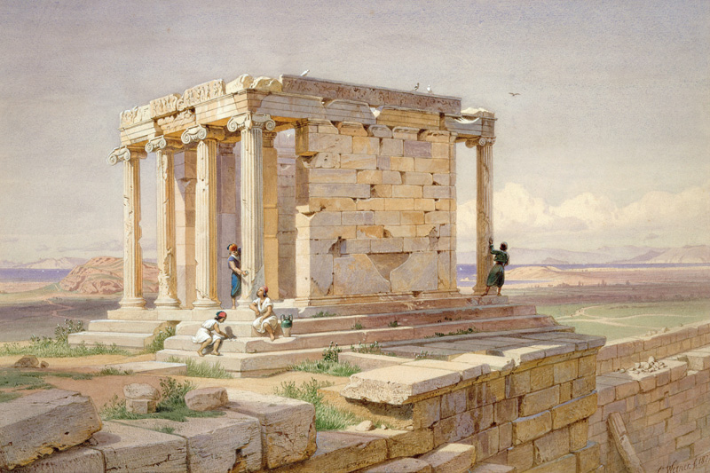 The Temple of Athena Nike. View from the North-East from Carl Friedr.Heinrich Werner