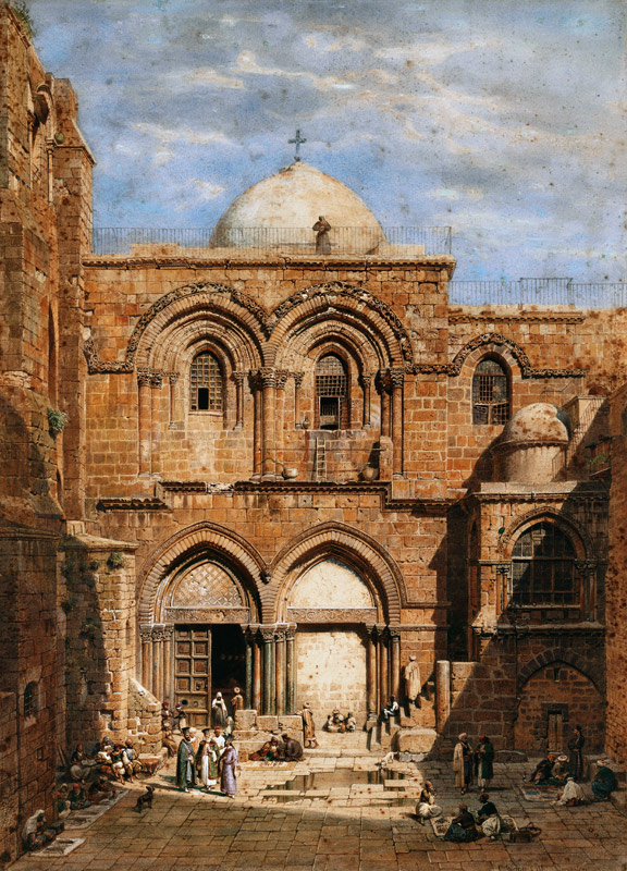 Eingang zur Grabeskirche in Jerusalem from Carl Friedr.Heinrich Werner
