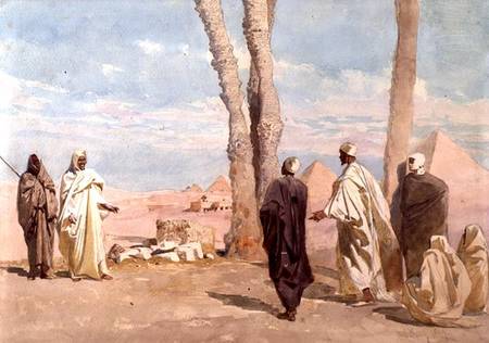 Bedouin from the Sahara Desert making Enquiries at Giza from Carl Haag