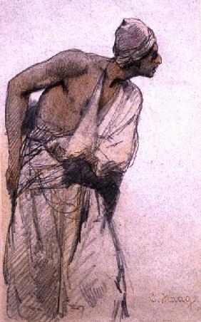 An Arab Peasant (pencil and w/c wash on paper)