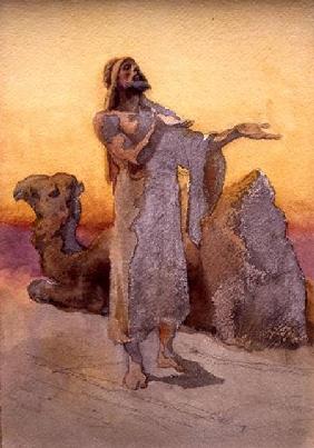 Study of an Arab Praying in the Desert with his Camel