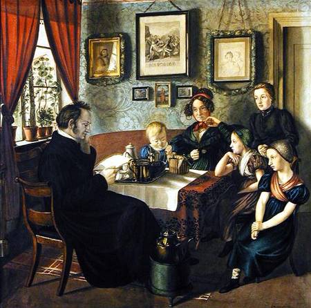 Pastor Johann Wilhelm Rautenberg and his Family from Carl Julius Milde