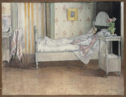 Convalescence, c.1899 (w/c on paper) from Carl Larsson