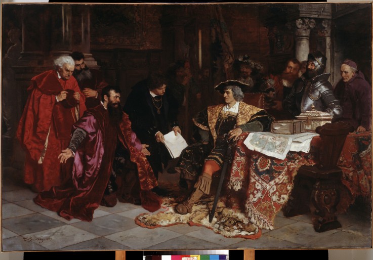 The Emperor Maximilian receives the Venetian Ambassadors in Verona from Carl Ludwig Becker