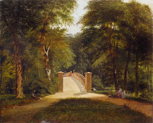 Park mit Brücke in Kopenhagen from Carl Ludwig Ferd. Messmann