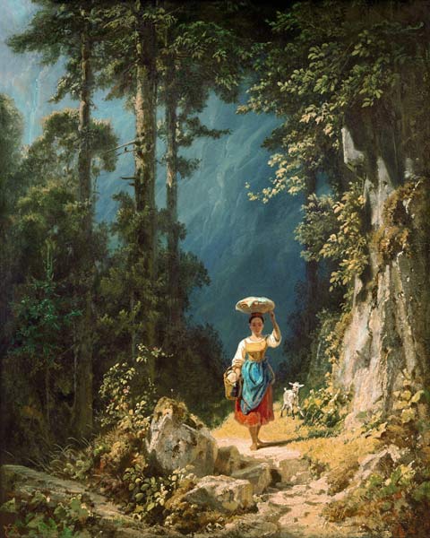 Mädchen mit Ziege from Carl Spitzweg