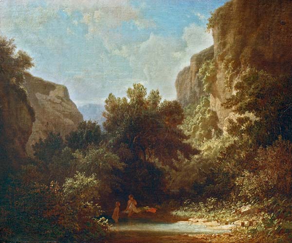 Carl Spitzweg / Rocky Landscape / c.1854 from Carl Spitzweg