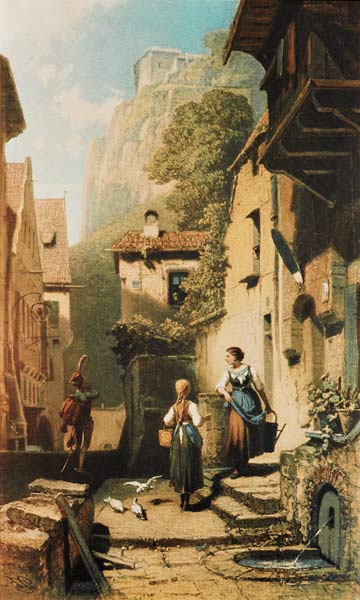 Spitzweg / The Hussar / Painting from Carl Spitzweg