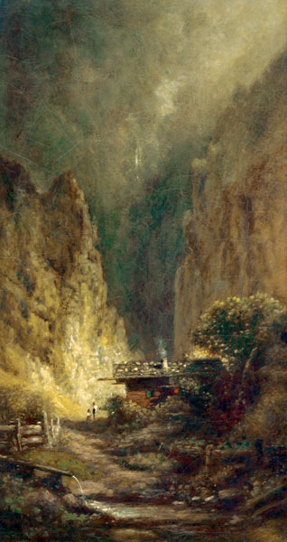 Spitzweg / Mill on Rocky Gorge / c. 1880 from Carl Spitzweg