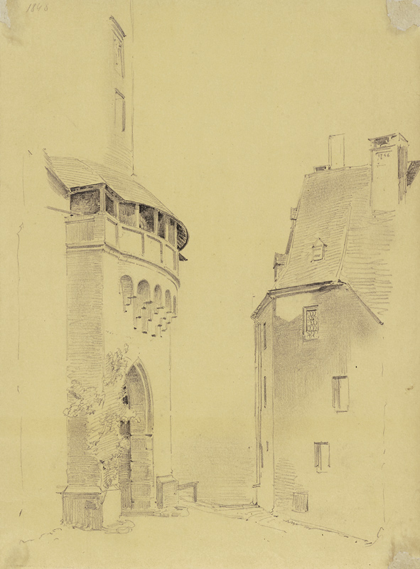 Eschenheimer Turm von der Stadtseite aus betrachtet from Carl Theodor Reiffenstein