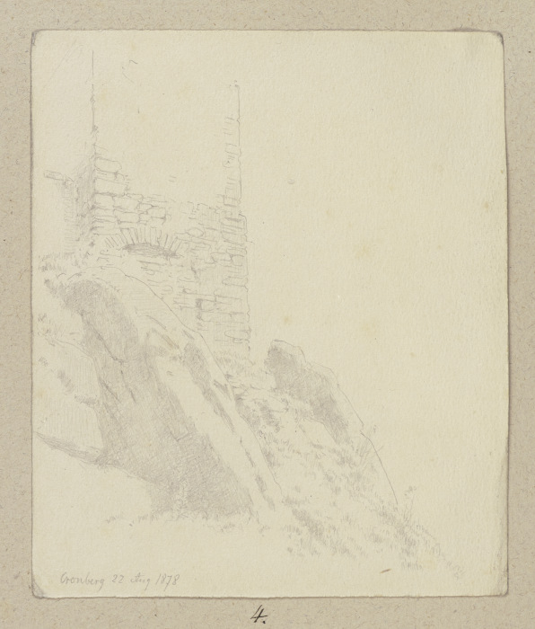 Felshang unterhalb der Burg Kronberg from Carl Theodor Reiffenstein
