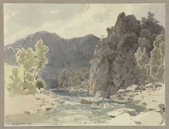 Fluss in einer Felslandschaft from Carl Theodor Reiffenstein