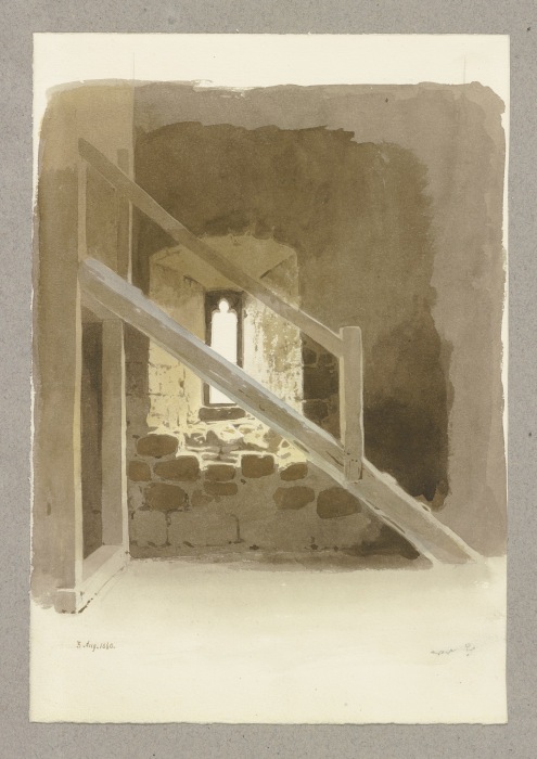 Holztreppe in einem Raum from Carl Theodor Reiffenstein