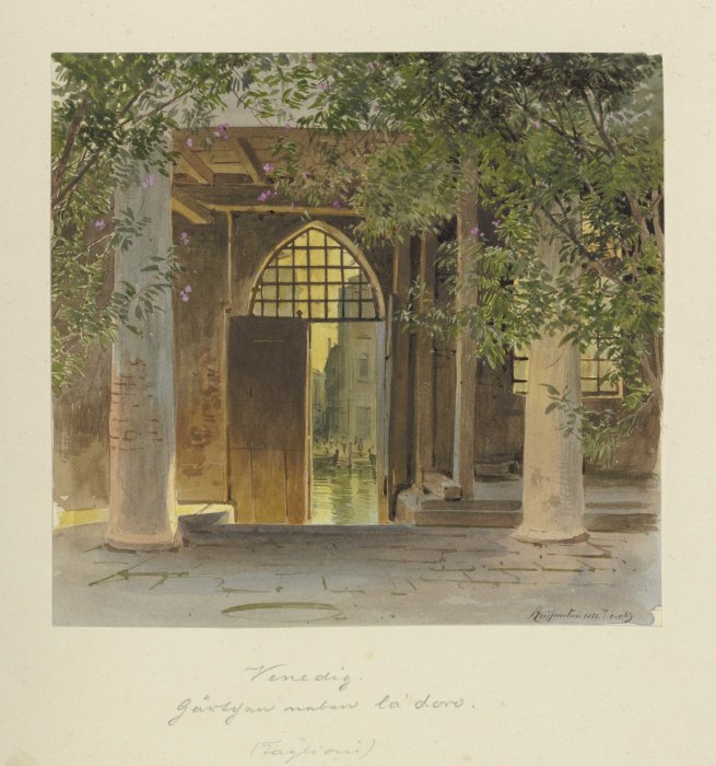 Innenhof bei der Ca dOro in Venedig from Carl Theodor Reiffenstein