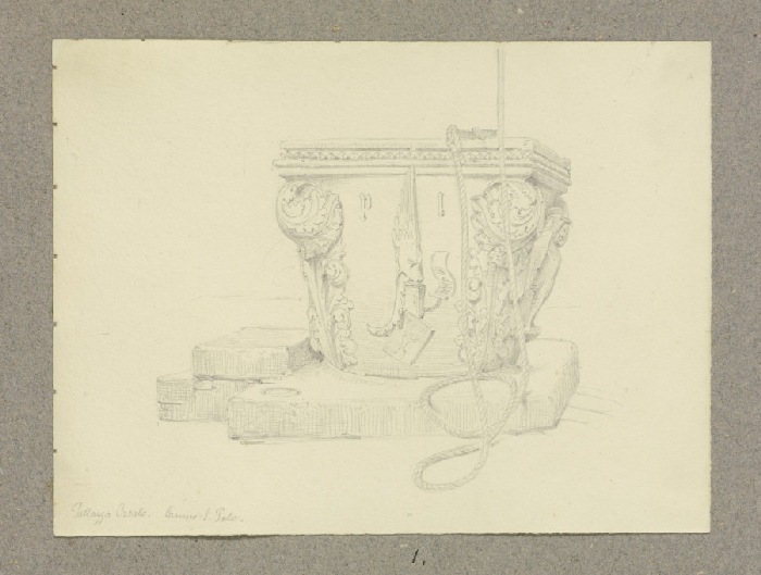 Kapitell oder Brunnen auf dem Campo S. Polo in Venedig from Carl Theodor Reiffenstein