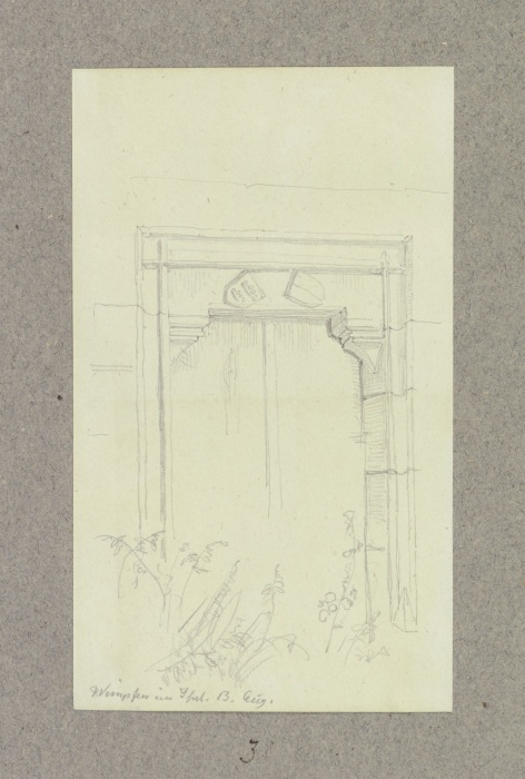 Tür mit zwei Wappen im Sturz, in Wimpfen from Carl Theodor Reiffenstein