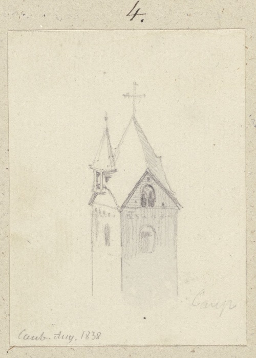 Turm der Pfarrkirche St. Trinitatis in Kaub from Carl Theodor Reiffenstein
