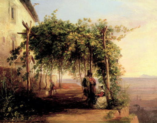 Above the Gulf of Naples, c.1833 (oil on canvas) from Carl Wilhelm Götzloff