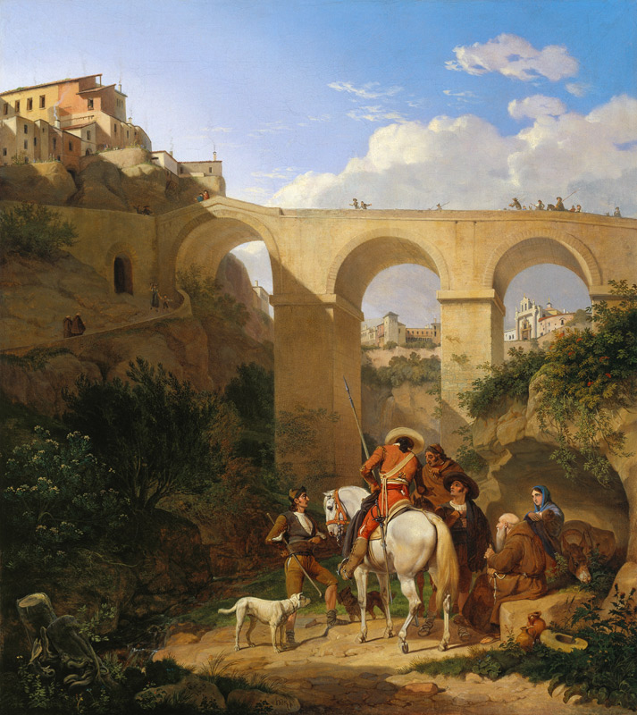 Die Brücke von Cuenca in Spanien from Carl Wilhelm von Heidick