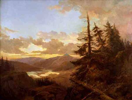 Norwegian Landscape in the Light of the Early Morning from Carl XV or Karl Ludvig Eugene