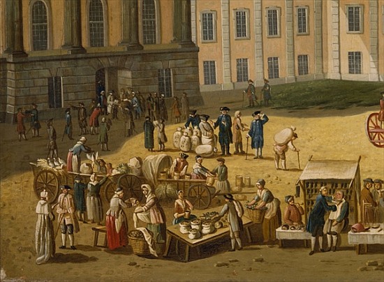 Market in the Alter Markt, Potsdam, 1772 (detail from 330433) from Carl Christian Baron