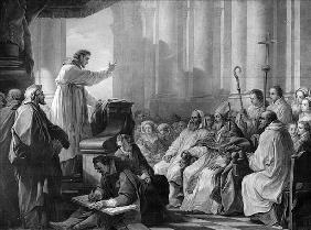 St. Augustine preaching before Valere, Bishop of Hippo