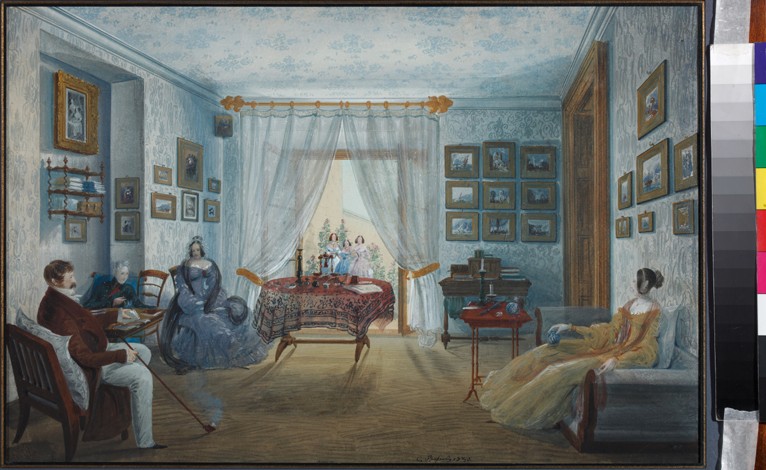 The Drawing Room in the Naryshkin Palace of Miskhor from Carlo Bossoli