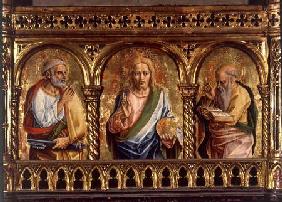 Christ with St. Peter and St. Paul, detail from the Sant'Emidio polyptych
