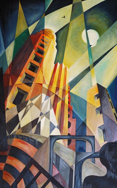 City in Shards of Light (oil on canvas)  from Carolyn  Hubbard-Ford