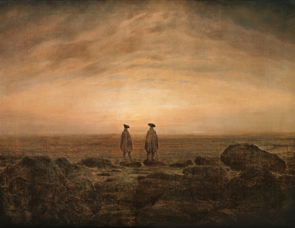 Zwei Männer am Meer bei Mondaufgang from Caspar David Friedrich