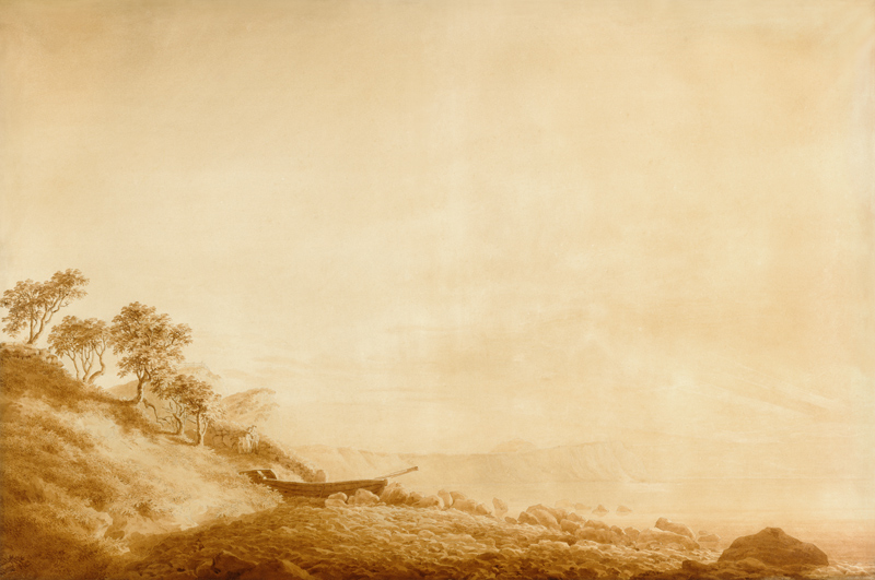 Blick auf Arkona mit aufgehender Sonne from Caspar David Friedrich