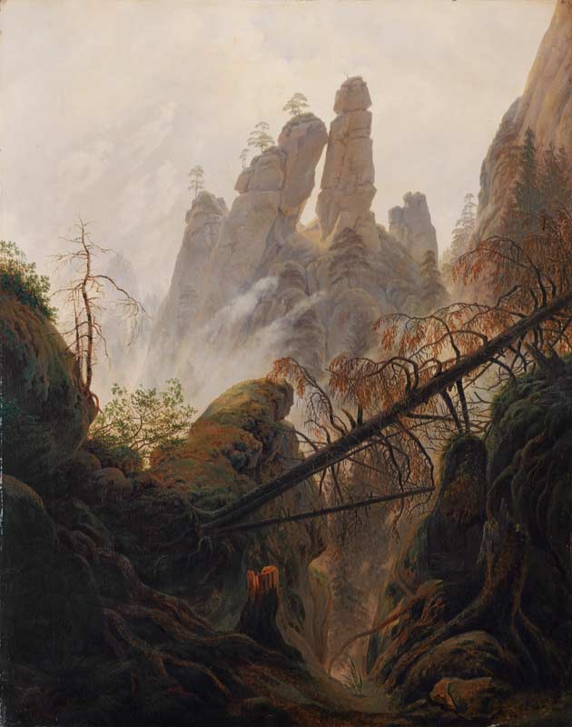 Felsenschlucht (Schlucht im Elbsandsteingebirge) from Caspar David Friedrich