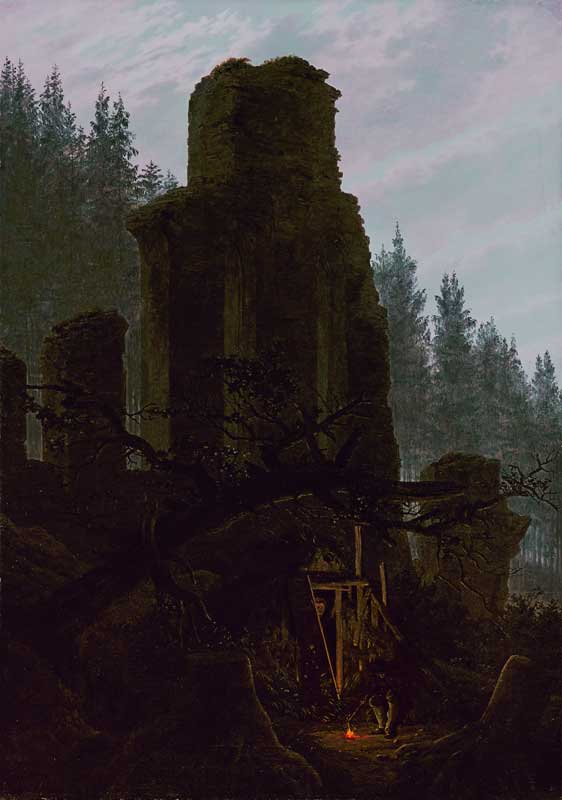 Kirchenruine im Wald. from Caspar David Friedrich