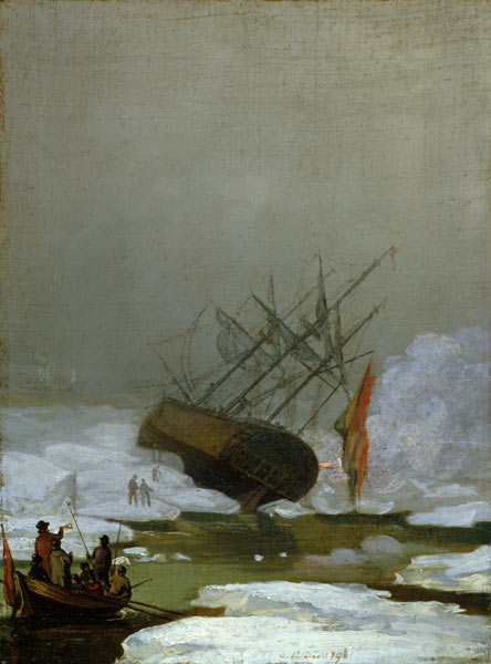 Ship in the Polar Sea from Caspar David Friedrich