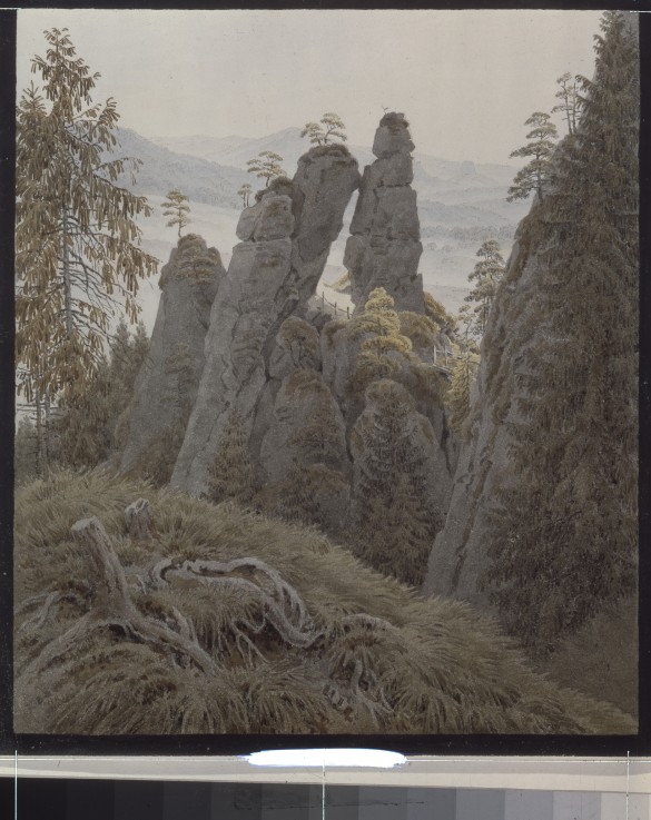 The Rock Gates in Neurathen from Caspar David Friedrich