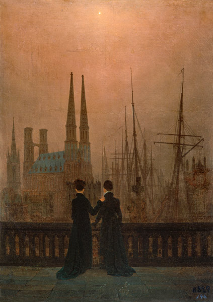 Harbour at Night (Sisters) from Caspar David Friedrich